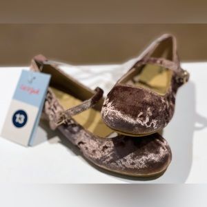 Little Girl Cat & Jack Noelle Velour Blush shoe- Little Kid size 13